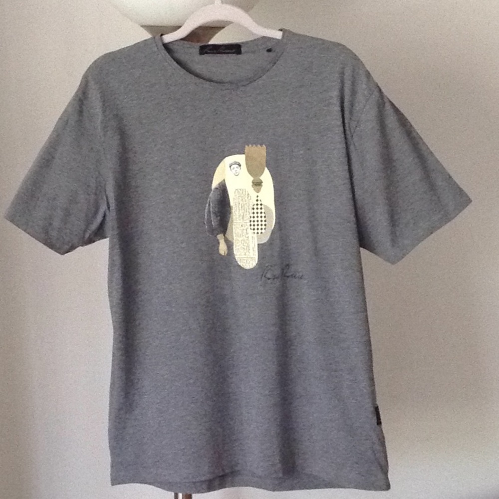 🌑 Rare Rabbit 'Gentleman' - Strep Style Grey Tee
